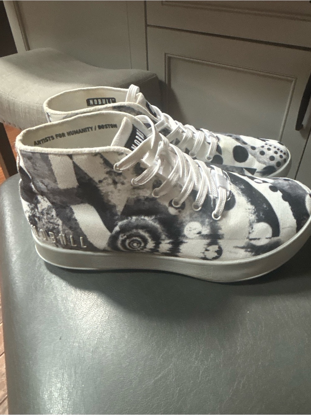 NOBULL Artists For Humanity Canvas Mid Trainers W7.5 M6